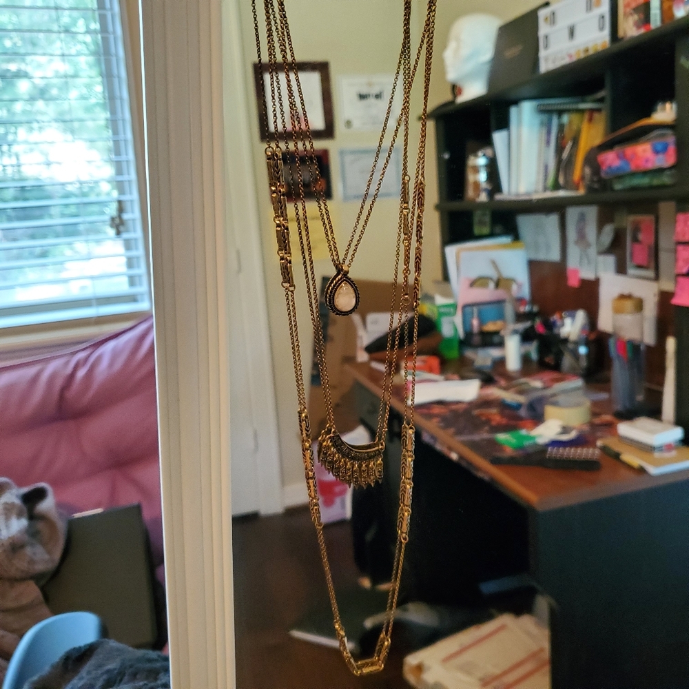 Layered Rose Quartz Necklace